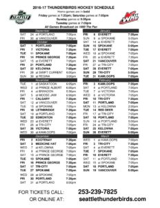 2016-17 regular season schedule (click to enlarge)
